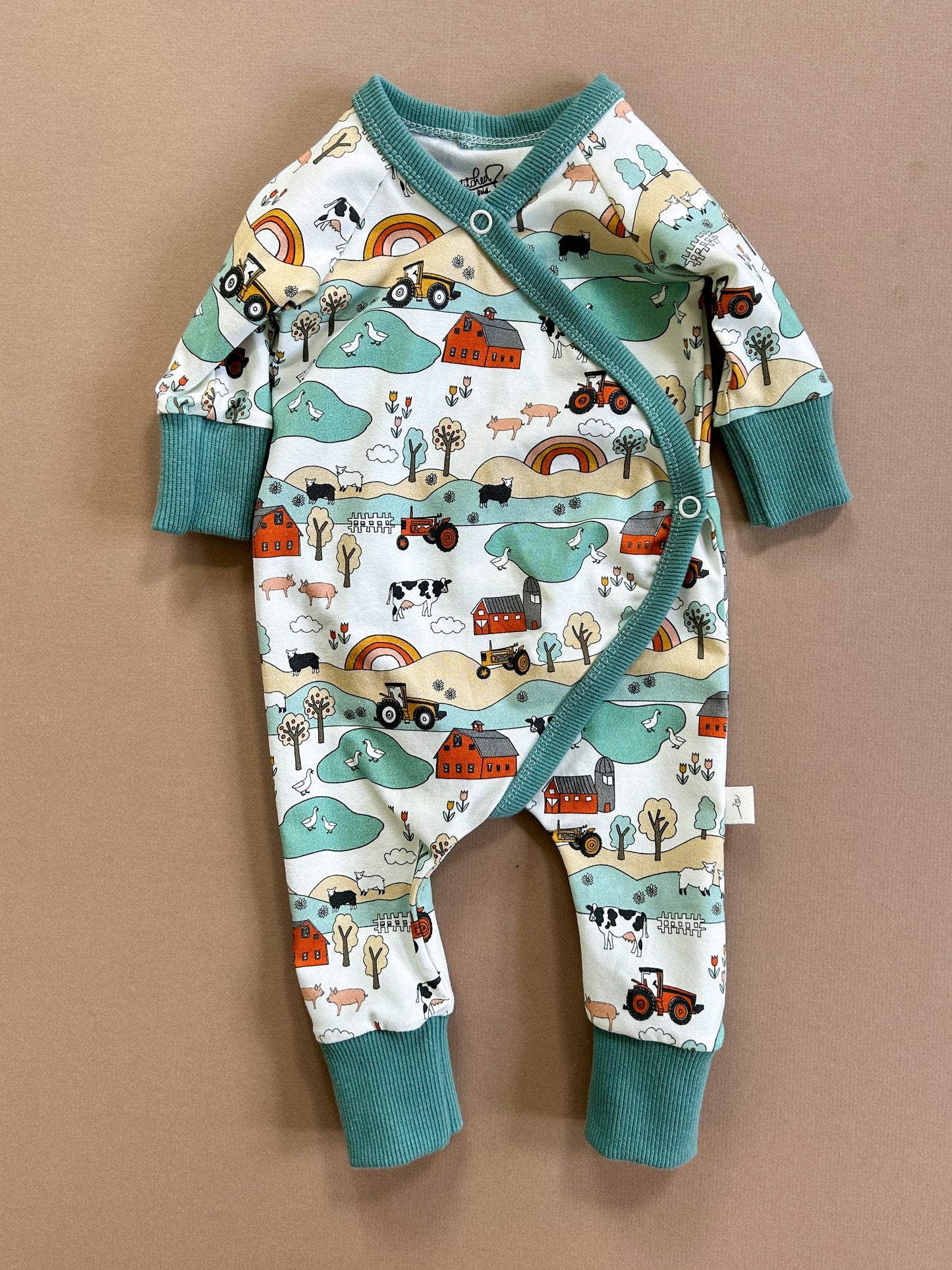 0-3M Baby East Romper (farm)