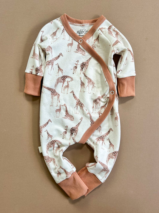 3-6M Baby East Romper (giraffes)