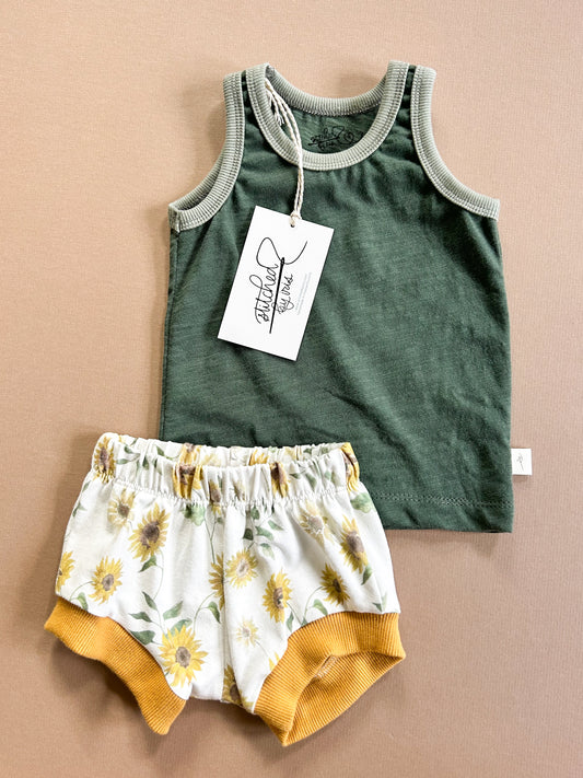 3-6M Tank & Shorties Set (sunflower)
