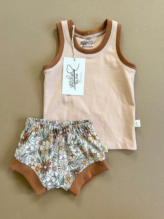 3-6M Tank & Shorties Set (floral)