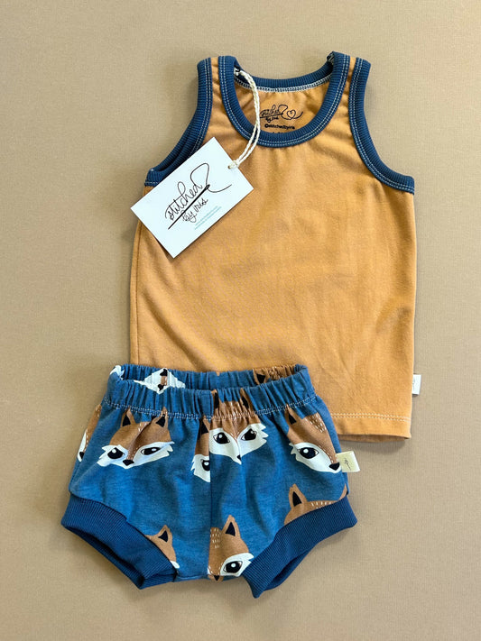 6-9M Tank & Shorties Set (blue fox)