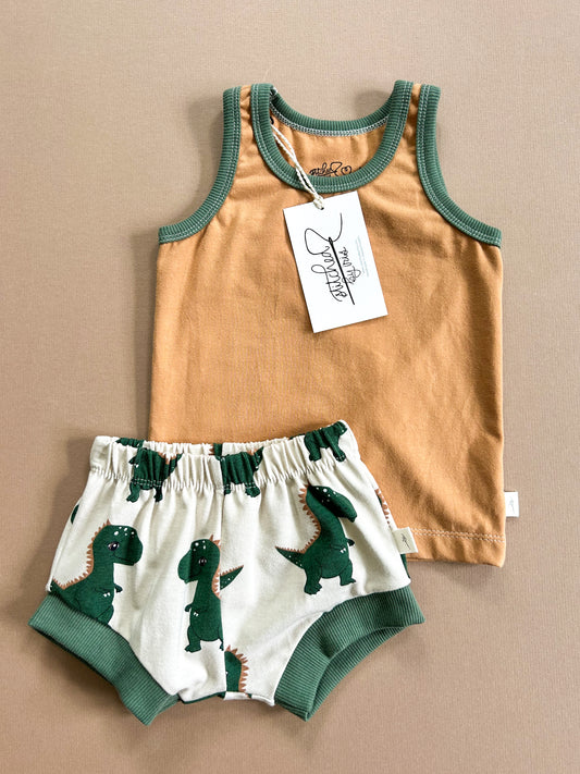 9-12M Tank & Shorties Set (dinos)