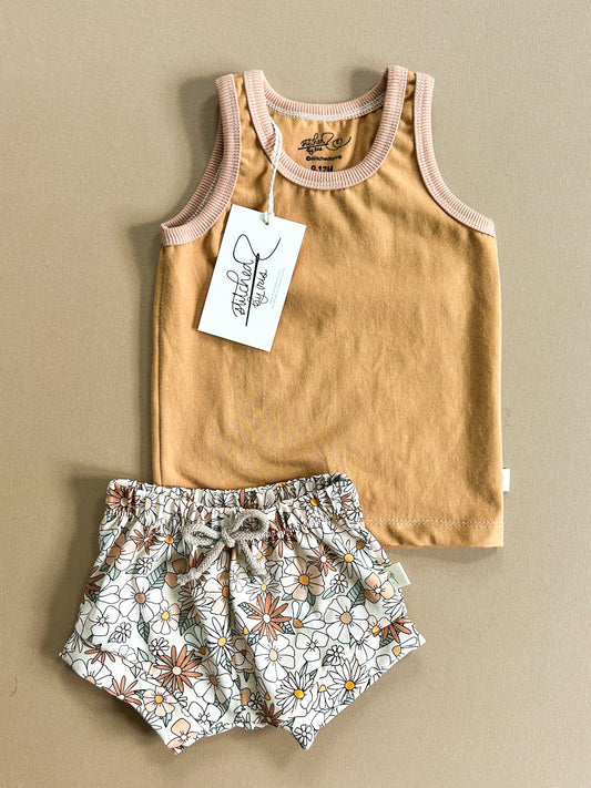 9-12M Tank & Shorties Set (floral)