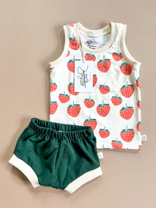 12-18M Tank & Shorties Set (strawberry)