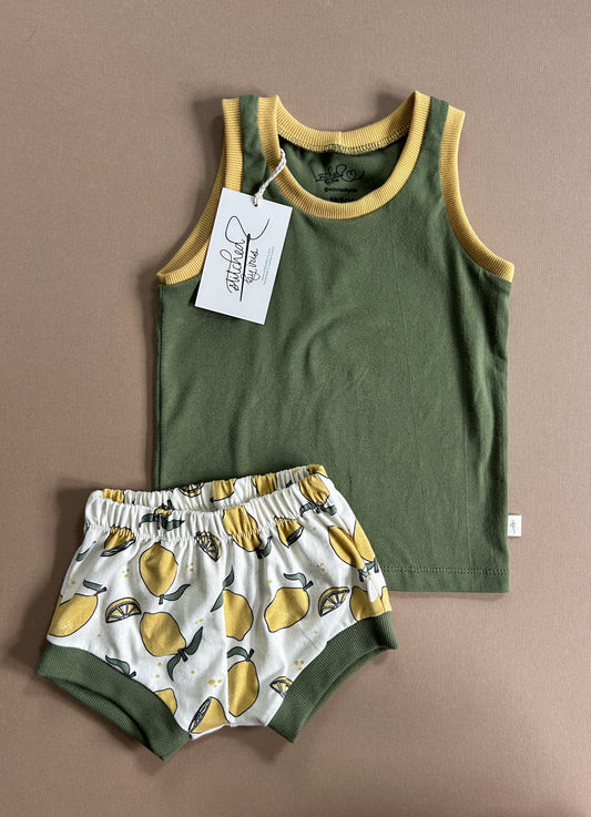 18-24M Tank & Shorties Set (lemon)